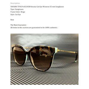 TIFFANY Havana Cat Eye Womens 55 mm Sunglasses